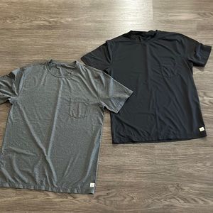 Two men’s Vuori active t shirts